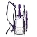 MGgear Clear Transparent PVC School Backpack/ Outdoor Backpack with Purple Trim