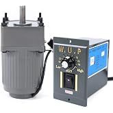 110V 15W Ac Gear Motor Electric Single-Phase Motor Gear Motor 0-270RPM Electric Variable Speed Adjustable Controller Governor Geared Motor and Adjustable Speed Controller Combo(Reduction Ratio: 1:5)