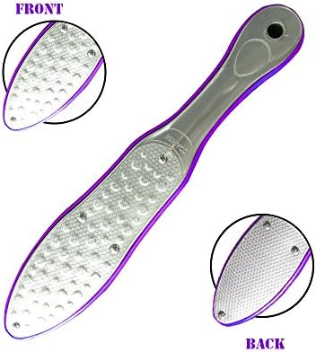 Coopsion Thickening Fine Rivet Stainless Steel and Silica Gel Foot Skin Shaver and Callus Remover - Double-Side Grinding(Purple)