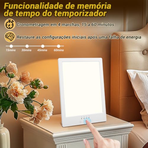 Lâmpada Solar sem UV, Lâmpada Terapia vom Luz Led sem UV, Terapia de Luz Inteligente Solar Led