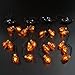 LAYOER Halloween Pumpkin LED Light Flashing Jack O Lantern Necklace Party Favors (4PACK)