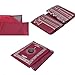 High Quality Muslim Pocket Prayer Mat Travel Prayer Rug with Mecca Compass Maroom Color