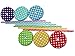 Amazing Set Of 6 Lids & 6 Straws For Regular Mouth Mason Jar Glasses, 6-Pack Decorative Colored Polka-Dot Metal Lid With Straw Holes & Striped Plastic Straw Set (Mixed)