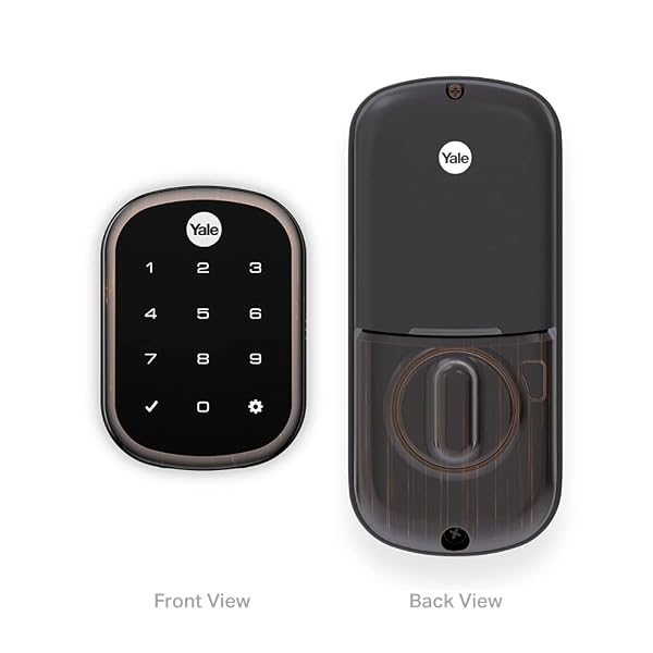 YALE | LIFTMASTER SMART LOCK WITH TOUCHSCREEN DEADBOLT – WORKS WITH MYQ APP & KEY BY AMAZON IN-GARAGE DELIVERY WHEN PAIRED WITH SMART GARAGE HUB (SOLD SEPARATELY), OIL RUBBED BRONZE