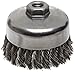 Weiler 12316 Wire Cup Brush, Threaded Hole, Steel, Partial Twist Knotted, Single Row, 4