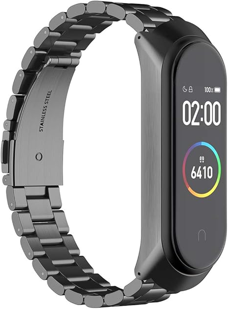 GeeRic Banda Compatible para Xiaomi Mi Band 4, de Acero ...