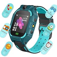 Smart Watch for Kids with Games - Smartwatch for Boys Girls Touch Screen Call SOS Camera 6 Games Alarm Clock Music Player Record for Children Boys Girls Watch Phone Birthday Gifts (dard Green)