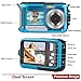 COZYEHOO Underwater Camera for Snorkeling, Waterproof 2.7K 48MP Digital Camera, HD Rechargeable Camera with Dual Screen for Camping