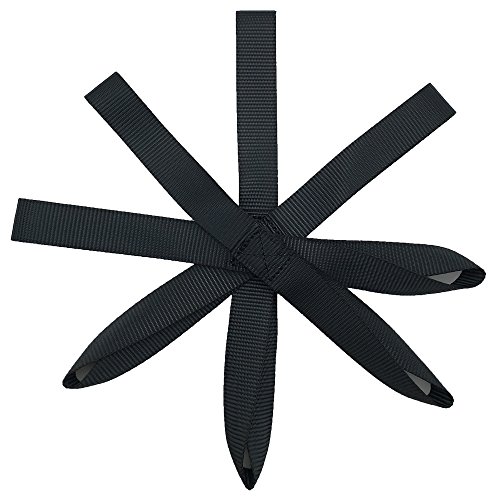 Cara Soft Loop Motorcycle Tie Down Straps 12" - 1,300lb. Workload & 2,300lb. Breaking Strength - Heavy Duty Tiedown Loops Securing for Motorcycles, Dirtbikes, Snowmobile, ATV, UTV (18" Black)