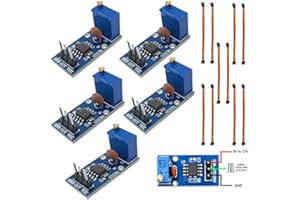 DAOKI 5PCS Pulse Generator Module NE555 Adjustable Resistance Frequency Single Channel Output for Arduino Smart Car + Dupont Cable Female to Female,Male to Female 3 PIN
