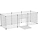 Rackaphile Small Dog Playpen Indoor, Small Animal Pet Playpen with Door DIY Metal Wire Portable Pet Fence Cage Kennel Crate for Cats, Puppy, Rabbit, Ferret, Guinea Pig, Bunny (8 Panels)