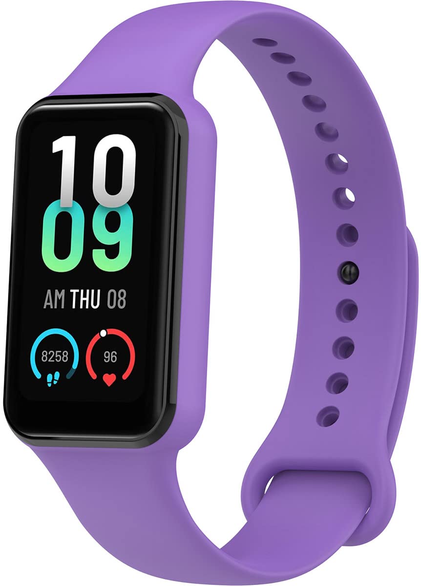BBZ Sport Waterproof Soft Silicone Band Compatible with Amazfit band 7 strap