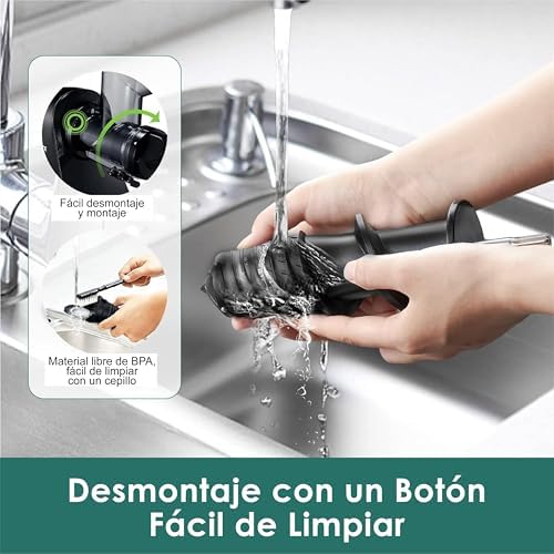 Extractor de Zumo Prensado en Frío 76 mm, libre de BPA (Negro)