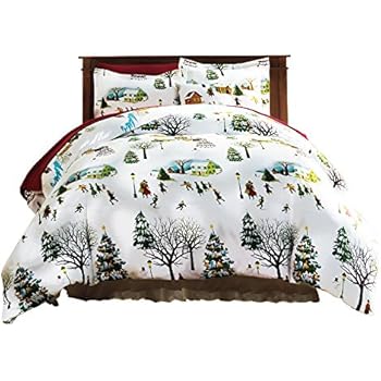 Amazon.com: The Paragon Christmas Village King Size Duvet ...