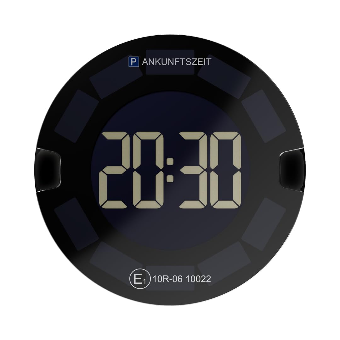 OOONO P-DISC 3 [New] - Elektronische Parkscheibe Solar mit Zulassung fürs Auto - Automatische Digitale Parkscheibe Elektrisch - Solarbetriebene Parkuhr mit bis zu 5 Jahre längerer Batterielaufzeit