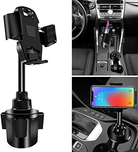 Cup Phone Holder for car Universal Adjustable Gooseneck Portable Cup Holder Car Mount for iPhone X / 8/8+ / 7/7 Plus / 6/6+, Samsung
