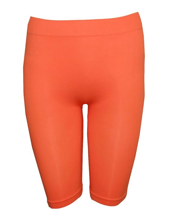 Buy MOPAS Womens Basic Solid Biker Knee Length Shorts Spandex Yoga