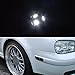 Volkswagen Golf/Jetta MK4 Black Side Marker Bumper Lights+White T10 LED Bulbs