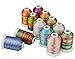 Simthreads 12 Multi Color Variegated Color Embroidery Machine Thread 1000 Meters Each for Janome Brother Pfaff Babylock Singer Bernina Husqvaran and Most Home Sewing Embroidery Machines