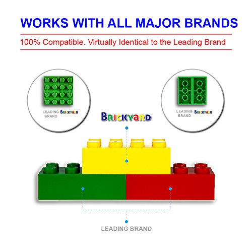 Brickyard Building Blocks 3in1 Building Bricks Set, 625 Pieces Compatible Brick Toys Farm