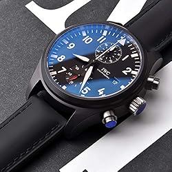 Ritche Genuine 18mm Black Leather Watch Bands Top