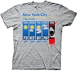 Sharknado New York City Weather Forecast Mens Grey T-shirt