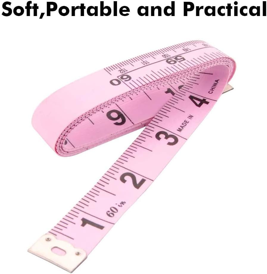 WINTAPE 2PCS Measuring Tape for Body,Soft Tape Measure for Body Sewing Fabric Tailor Cloth Craft Measurement Tape,60 Inch/1.5M Pink Retractable Dual Sided Measure Tape Set (Pink) - Image 5