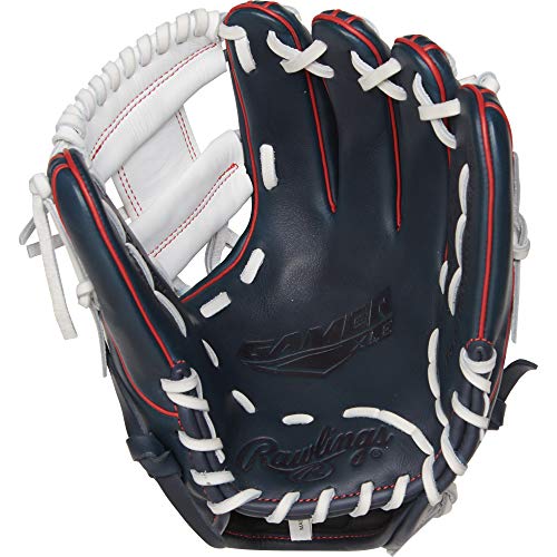 Rawlings Gamer XLE Baseball Glove, Navy/White, 11.25" - Thumbnail 2
