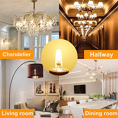 Sylvwin G4 LED Lampadina,3W Lampade LED Equivalente a 35W Lampadine Alogene,Bianco Caldo 3000K,350LM,12V AC/DC Angolo del Fascio 360°,Lampada LED G4 Senza Sfarfallio,Non Dimmerabile,10 Pezzi