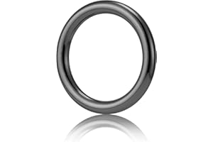 DEVPSISR 15pcs Metal Seamless Welded O Rings,Multi-Purpose O-Ring Hardware for Crafts Dog Collar Macrame Rings,Gunmetal,1 1/2 inch