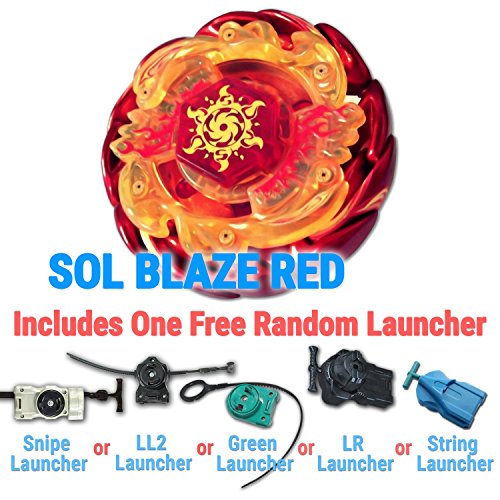Beyblade BB-106 SOL BLAZE RED V145AS Metal Masters with Free Bonus Random Launcher Shipped and Sold from the US