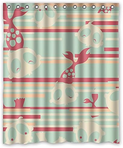 Home Fashion Dries Quickly Skull Shower Curtains, Width X Height / 60 X 72 Inches / W H 150 By 180 Cm, Polyester, Best For Decorative