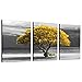 Canvas Wall Art For Living Room- Black And White Wall Decor For Bedroom Room-Yellow Trees Landscape Wall Paintings-Modern Home Decor Stretched And Framed Ready To Hang Wall Pictures- 12