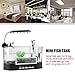 Garosa Fish Tank Aquarium Multifunctional USB Rechargeable Mini Fish Tank Aquarium with Clock Function LED Light(Black)thumb 4
