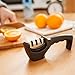 Convenient Kitchen Knife Sharpener- Emmabin 3 Stage Knife Sharpening Tool for Blades Repair Restore and Polish (Cut-Resistant Glove Included )