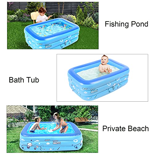 Blue Kiddie Pool Extra Thick Portable Pools for Kids, Sealive