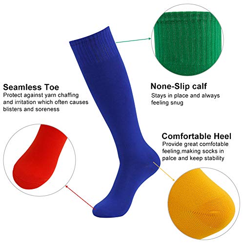 Fasoar Baseball Socks,Mens Womens Youth Over the Calf Rugby Boots Soccer Socks 2 Pairs Navy