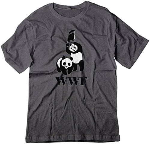 BSW Men's BSW Men's WWF WWE Panda Wrestling Chair Parody Shirt 2XL Dark Heather