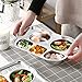 Babies Toddlers Kids Plates 2 Pack, HaWare 18/8 Stainless Steel Dinner Tray Dishes, BPA Free, Non Plastic, Matte Polished, Dishwasher Safe