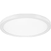Maxxima 14 in. LED Flush Mount Ceiling Light, 2500 Lumens, 5 CCT 2700K/3000K/3500K/4000K/5000K Panel Light, White Trim Round 