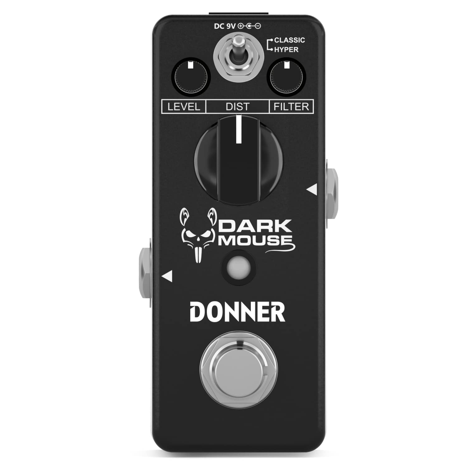 Donner Dark Mouse Distortion Pedal for Electric Guitar, 2 Modes Classic Hyper Crunch to Fuzzy Guitar Pedal True Bypass