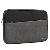 15.6 inch Laptop Sleeve, Evecase Water Repellent Shockproof Portable Carrying Sleeve Protective Case Bag with Accessory Pocket for 15-15.6 Inch MacBook Pro, Notebook Ultrabook - Black and Gray
