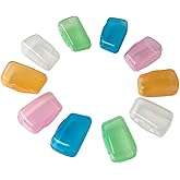 10 Pieces Portable Toothbrush Containers Travel Toothbrush Cap Cover Tooth Brush CapsConvenient for Travel, Home, Office and 