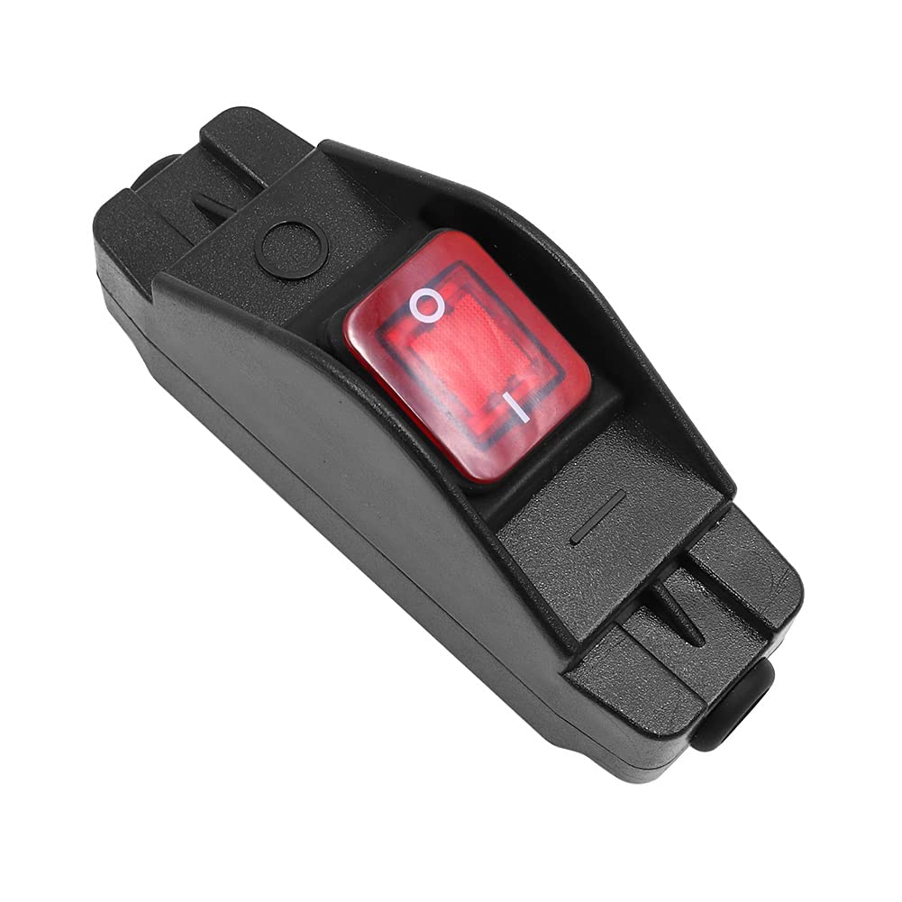 Tiardey 16A Heavy Duty Inline Cord Switch,Large Current in-Line On/Off Rocker Switch with Red Led Screw Terminal