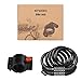 Enkeeo 5 Digit Resettable Combination Bike Lock Self Coiling Cable Lock with Mounting Bracket for Outdoor Bicycle Security, 1.15m x 12mm