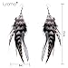 Lureme Women Native American Pheasan Handmade Feathers Hook Dangle Earrings (02003507)