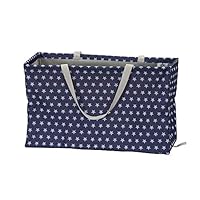 Household Essentials 2240 Krush Canvas Utility Tote | Reusable Grocery Shopping Laundry Carry Bag | Blue With White Stars, 22” L X 11” W X 13” H,