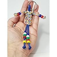 Autism Fidget Sensory Toy Keychain Multi Colored Beads Paracord Stem Buddy Boys And Girls Gifts.