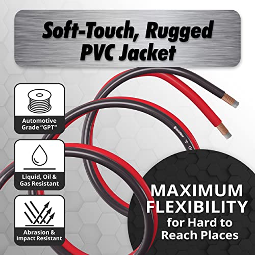 InstallGear 10 Gauge Wire (50ft) Copper Clad Aluminum CAA Primary