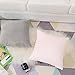 Home Brilliant Super Soft Velvet Solid Couch Chair Cushion Cover Euro Throw Pillow for Baby Office Nap 24 inch by 24 inch(60x60cm), Pastel Pink